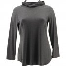 NINA LEONARD Soft Mask Cover Turtle Neck (MID GRAY, XLARGE) 758441.