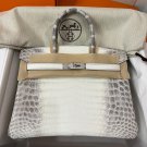 Hermès Himalayan Birkin 25cm Bag For Sale in Genuine Niloticus Crocodile