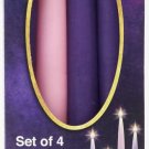 Chrismas Advent Candle Set ( Set of 4 ) - Made in The US - 10 Inch Wax Taper Candles