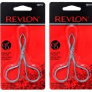 Revlon Slant Tip Scissor Handle Tweezers, Stainless Steel - 2 Pack
