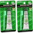 2 Pack Neutral Clubman Moustache Wax With Brush Comb 14 G 0.5 Fl Oz Each
