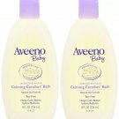 2 Pack Baby Aveeno Calming Comfort Bath Lavender & Vanilla 8 Fl Oz 236 Ml Each