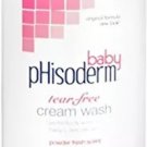 Phisoderm Baby Tear-Free Cream Wash Powder Fresh Scent 8 Oz