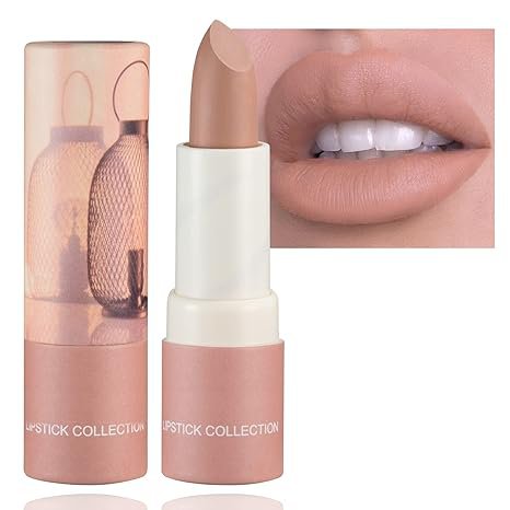 Matte Nude Lipstick,Nude Paper Tube Nude Matte Lipsticks for Women,Bold