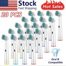 20PCS Precision Electric Toothbrush Replacement Fit For Oral Braun Brush Heads