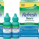 LOT OF 2 X REFRESH TEARS - TWIN PACK - 4 x 15ML BOTTLES