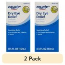 Equate Dry Eye Relief Lubricant Eye Drops,0.5 fl oz,C (2 pack)