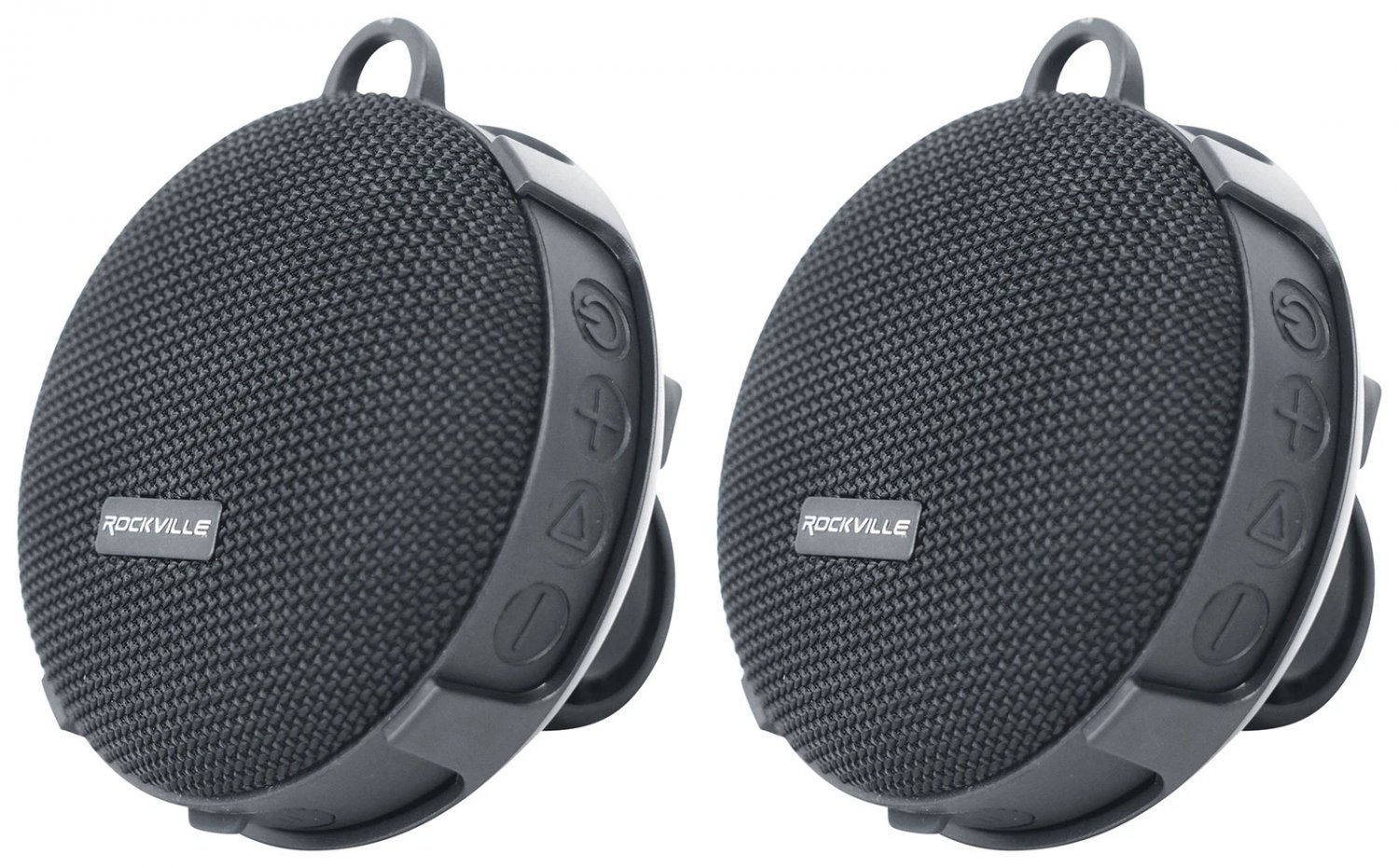 2 Rockville R-GO Wireless Link Waterproof Portable Bluetooth Speakers+Bike Mount