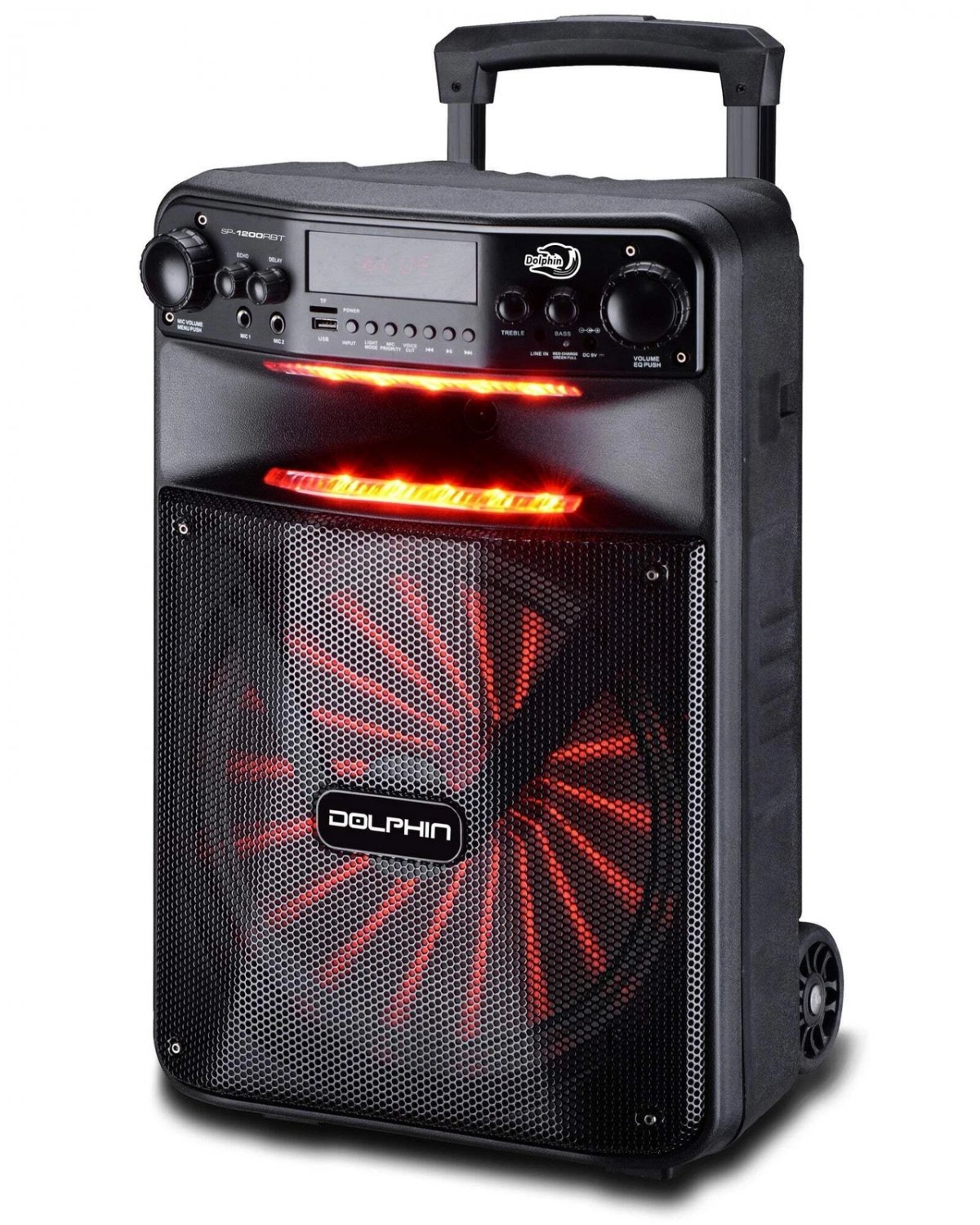 Rechargeable Bluetooth Party Speaker,12&acirc;��, LED, Radio, USB, AUX, Portable