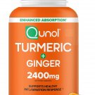Qunol Turmeric Curcumin with Black Pepper & Ginger, 2400mg Turmeric