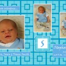 Customizable Brith Announcements: Blue Blocks