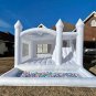 US STOCK 15FT Oxford Cloth White Inflatable Bounce House With Slide For Kids Adults