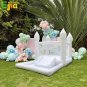 US Stock PVC 13X8X8FT inflatable white bounce house with ball pit combo for kids
