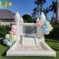 US Stock PVC 13X8X8FT inflatable white bounce house with ball pit combo for kids