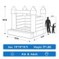 US Stock - 10'x10' (3x3 m) Commercial Grade Bounce Only-White Bouncy Castle