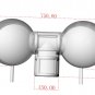26FT Inflatable Double Bubble House Commercial PVC Igloo Bubble Tent For Party