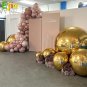 6pcs Sphere Inflatable Mirror Ball Silver or Gold Hanging For Wedding Event Decoration