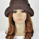 Bow Winter Wool Lady Women's Dress Hat Beanie Cap 2-Way-Use 6-Colors