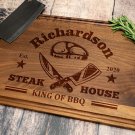 Personalized Dad Cutting Board - Custom Wood Grill Board for BBQ Masters