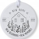 New Home Ornament 2024, House Warming Ceramic Ornament