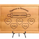 Personalized Grandma Mom Christmas Gifts, Custom Cutting Board with Kids