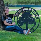 RealSteel Personalized Metal Wall Art - Customizable Oak Tree Sign with Business