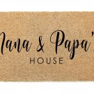 Customizable Grandparents' Day Gift, "Nana and Papa's House" Doormat