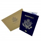 USA GOLD Foil Pretend Passport Scratch and Reveal Travel Ticket