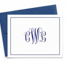 Classic Monogram Stationary Set FOLDED NOTE CARDS, Personalized