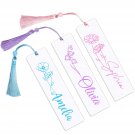 KUKUIKI Personalized Bookmark with Name&Birth Flower, Cute Bookmarks
