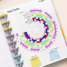 Habit Tracker Inserts for 9-Disc Planners (7 x 9.25 inches), Resolution Tracker