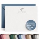Modern Personalized Stationery Set, Custom Note Cards with Name & Monogram