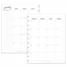 BetterNote 2025 Monthly Calendar Refill Fits Discbound Notebooks