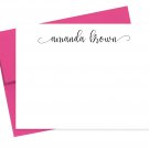 Personalized Calligraphy Stationary, Custom Thank you Note Card with Envelopes
