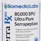 Serra-RX 80,000 SPU Serrapeptase - Acid-Resistant Proteolytic Systemic Enzyme,