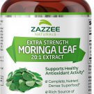 Zazzee Organic Moringa 20:1 Extract, 20,000 mg Strength, 180 Vegan Capsules,