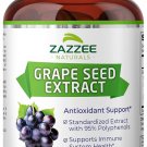 Zazzee High Strength Grape Seed 50:1 Extract, 180 Vegan Capsules, 95% Polyphenols,