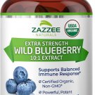 Zazzee USDA Organic Wild Blueberry 10:1 Extract, 5000 mg Strength, 120 Vegan Capsules