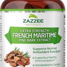 Zazzee Extra Strength French Maritime Pine Bark 20:1 Extract, 350 mg Per Capsule,