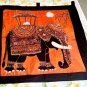 Handmade Original Art Batik Wall Decor-majestic royal elephant -wall hanging tapestry ethnic