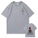 Unisex Cactus Jack Tshirt Hip Hop Style T-shirts for Summer 100% Cotton Grey