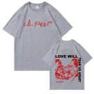 Unisex Lil Peep Love Will Tear Us Apart TShirts Hip Hop Rap Fashion Summer Gray
