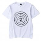 Unisex's Tees Shirts Math Pi Symbol Fashion for summer 100% cotton - White