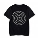 Unisex's Tees Shirts Math Pi Symbol Fashion for summer 100% cotton - Black