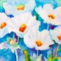 Watercolor with flowers. Flowers painted. Painting with flowers.