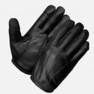 Leather Unlined Police Gloves Unisex - Men chauffeur Driving Gloves Black
