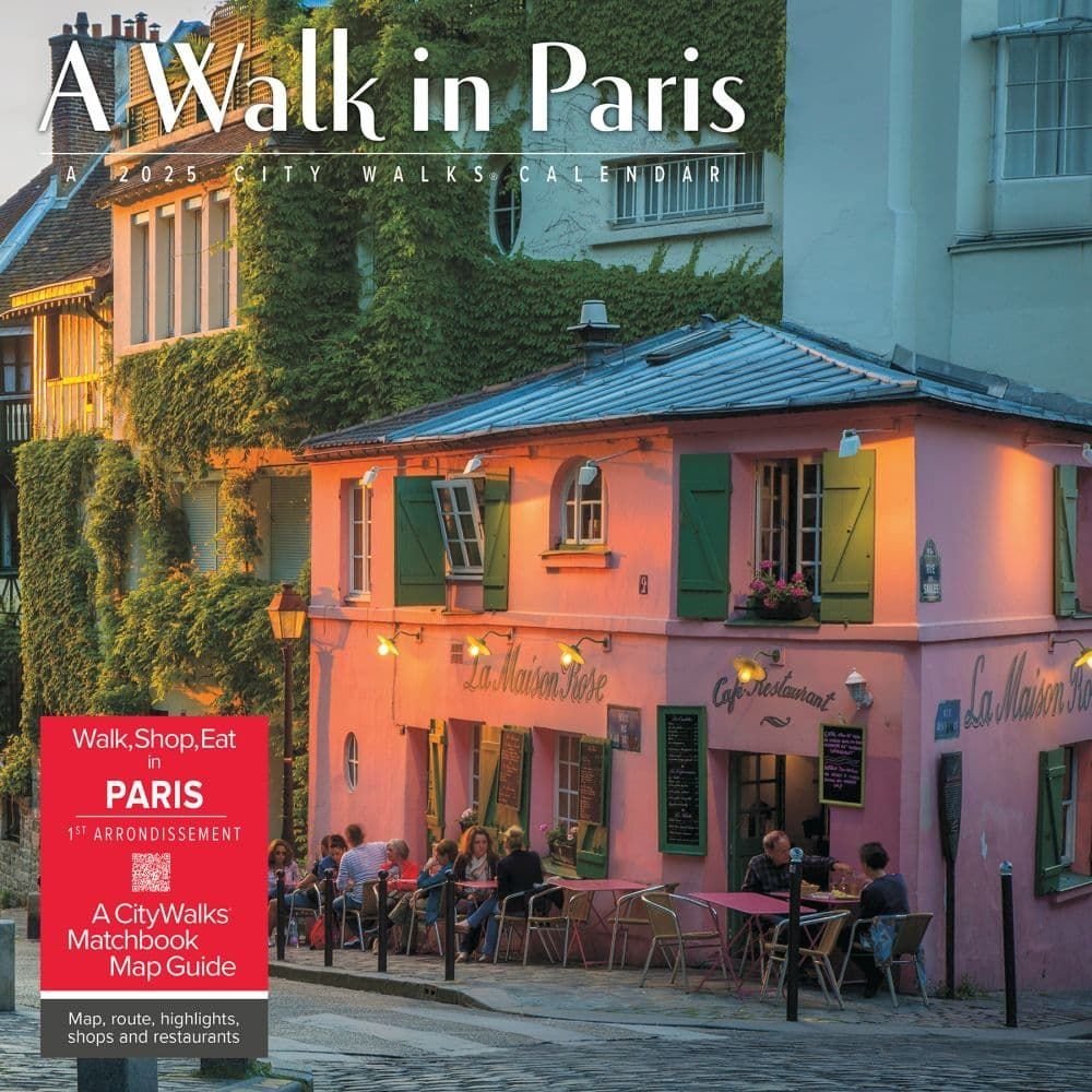 Walk in Paris 2025 Wall Calendar