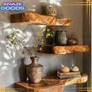 Chestnut Floating Edge Shelf - Timeless Elegance for Your Wall