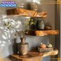 Chestnut Floating Edge Shelf - Timeless Elegance for Your Wall