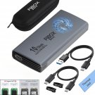 NVME M2 Enclosure with Fan - USB 3.2 10Gbps, Tool-Free M.2 NVMe Case
